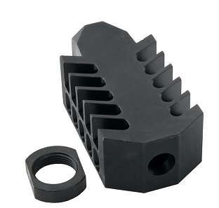 AR-15 Barrett Style "Tanker" Muzzle Brake v2 1/2x28" Thread Pitch "Aluminum "